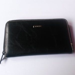 Rosetti Black Faux Leather Wallet/Clutch